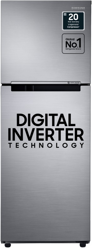 Samsung 236 L Frost Free Double Door 3 Star Refrigerator  With Digital Inverter(Elegant Inox, Rt28C3053S8/Hl)