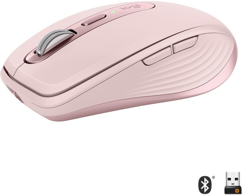 Logitech Mx Anywhere 3 / Magnetic Scrolling, Ergonomic, 4000Dpi Sensor, Custom Buttons Wireless Laser Mouse(2.4Ghz Wireless, Bluetooth, Rose)