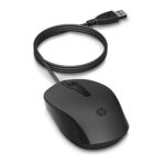 Hp 150 Wired Mouse- Elegant Ergonomic Design, 1600 Dpi Optical Tracking, Usb Plug & Play / 3 Years Warranty (240J6Aa), Black