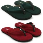 Footup Men 4 Pairs|Eva|Ultralightweight|Premium|Comfort|All Seasons Trendy|Slippers For Men Flip Flops(Multicolor 8)