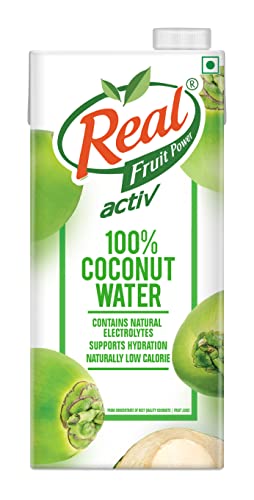 Dabur Real Activ Coconut Water Tetrapack – 1L | Hydrating Coconut Water With Health Benefits | No Added Flavour & Sugars | Tasty And Nutritious