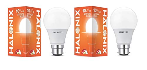 Halonix B22D 10-Watt Led Astron Plus (White, Round) – Pack Of 2