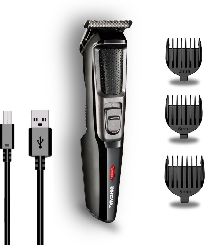 Nova Nht 1074 Usb Trimmer 30 Min  Runtime 4 Length Settings(Black, Silver)