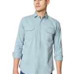 Kargeens Casual Shirt For Men|| Shirt For Men|| Men Stylish Shirt || Men Solid Shirt || Full Sleeve Shirt,Light Blue-M