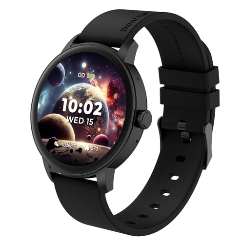 Beatxp Vector 1.30” Hd Display Bluetooth Calling Smart Watch, Rotary Crown, 320 * 320Px, 60Hz Refresh Rate, 100+ Sports Modes, 24/7 Health Tracking (Black)