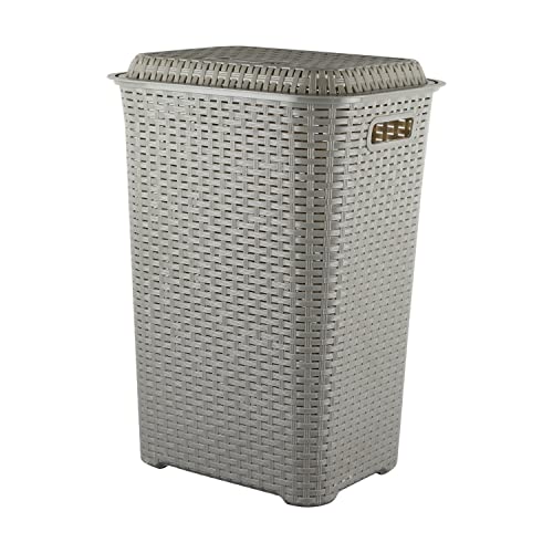 Cello Eliza Plastic Laundry Basket, L.Grey