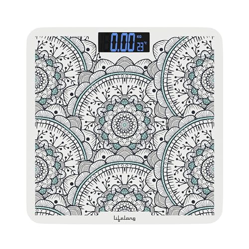 Lifelong Nimbus Llws81 Weighing Scale (Indian Cultural Series – Orissa)|Digital Weight Machine For Body Weight|6Mm Thick Tempered Glass With Lcd Display|Bathroom Weighing Scale (1 Year Warranty, Grey)