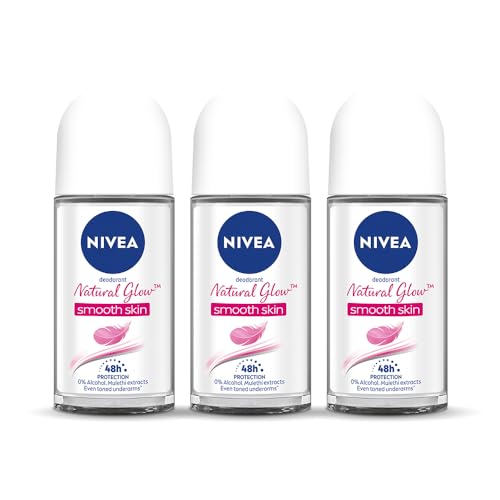 Nivea Deodorant Roll On, Whitening Smooth Skin For Women, 50Ml (Pack Of 3)