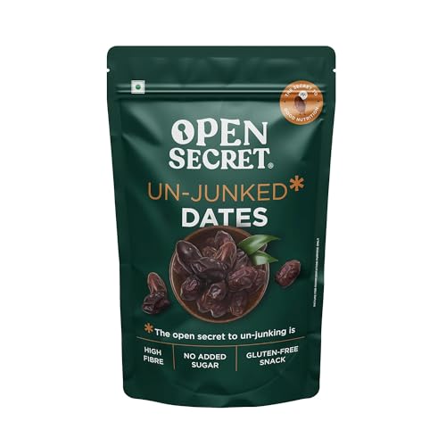 Open Secret Dates 800G Value Pack | Khajoor/Khajur Dry Fruit | Healthy & Nutritious Snack | Rich In Protein & Vitamins | High Fibre, No Added Sugar | Gift For Ramzan/Ramadan | (400G Pack Of 2)