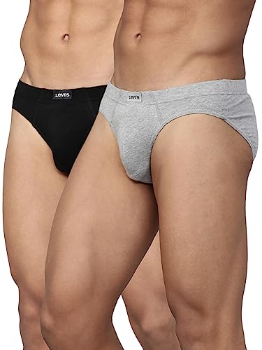 Levi’S 011 Comfort Brief For Men With Contoured Double Pouch, Tag Free Comfort & Smartskin Technology (Pack Of 2)