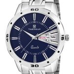 Timewear Timewear Formal Day Date Watch Collection Analog Men’S Watch (Blue Dial Silver Colored Strap)