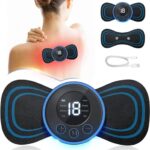 Portable Butterfly Body Massager For Pain Relief Ems Neck Massager Machine With 8 Modes And 19 Strength Levels