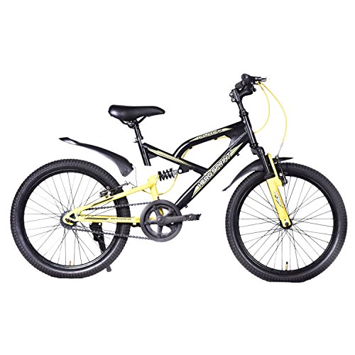 Hero Flake 20T Road Bike , 13.7 In Steel Frame , Single Speed For Unisex Youth (Black Yellow), Dual