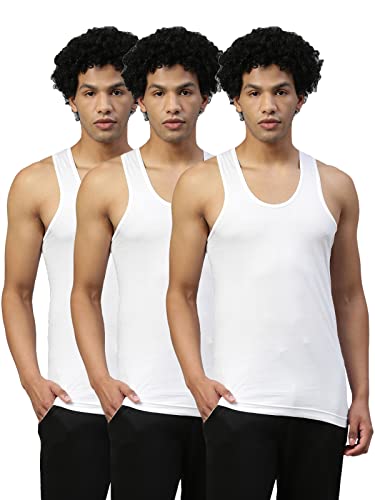 Dixcy Scott Men’S Solid Regular (Maxv-001-Icon Vest-P3_White Xxl)