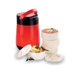 Oliveware Jumbo Lunch Box – 4 Containers | Full Set Office Use | Insulated Body | Leak Proof | Full Meal & Easy To Carry – Red