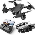 Ascetic Foldable Gps Fpv Drone With 1080P Hd 4K Camera Live Video For Beginners, Rc Quadcopter With Gps Return Home, Follow, Gesture Control, Auto Hover & 5G Wifi Transmission Black