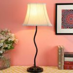 Tu Casa Ntu-29 Off White Cotton Shade Table Lamp With Metal Base By Tu Casa Holder Type B-22 (Bulb Not Included)