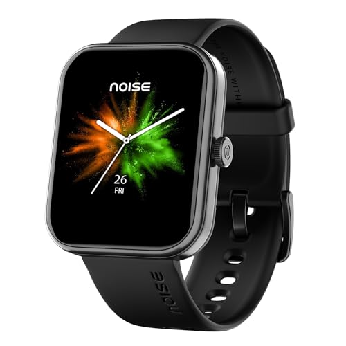 Noise Pulse 2 Max 1.85″ Display, Bluetooth Calling Smart Watch, 10 Days Battery, 550 Nits Brightness, Smart Dnd, 100 Sports Modes, Smartwatch For Men And Women (Jet Black)