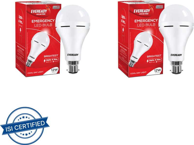 Eveready 12 W Standard B22 D Inverter Bulb(White, Pack Of 2)