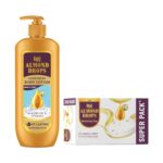 Bajaj Almond Drops Nourishing Body Lotion 400Ml + Almond Drops Soap 125 Gm * 5