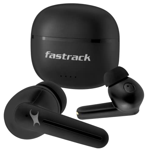 Fastrack Fpods(New Launch) Fx100 Bluetooth Tws In-Ear Earbuds With 40 Hrs Playtime|Bt V5.3|13Mm Extra Deep Bass Drivers|Quad Mic Enc For Clear Calls|Ultra Low 50Ms Latency Gaming Mode|Nitrofast Charge