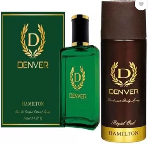 Denver Hamilton Eau De Parfum 100Ml & Royal Oud Deo 165Ml 265Ml@ (Pack Of 2)