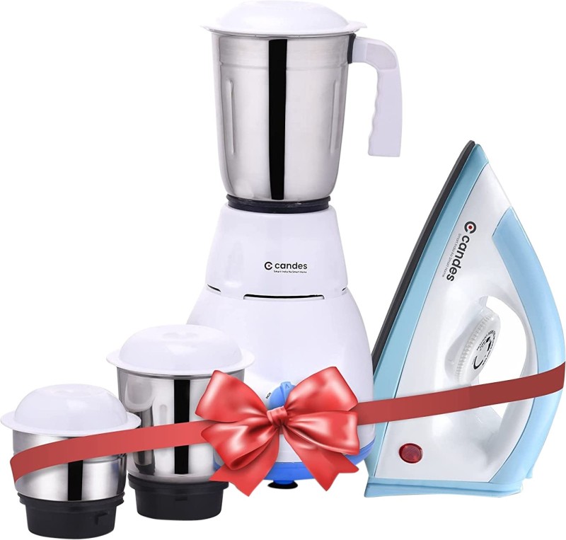 Candes Imperial+Iron Imperial+Ei 550 W Mixer Grinder (3 Jars, White)