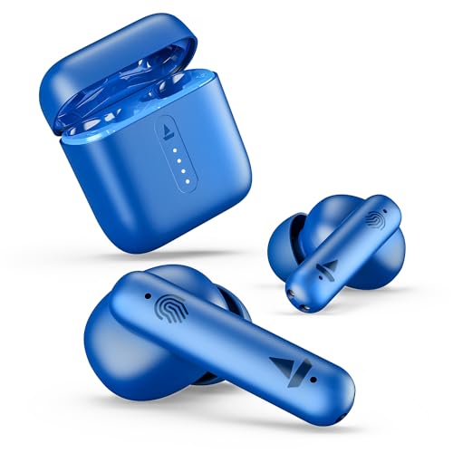 Boat Airdopes 141 Icc Edition Bluetooth Truly Wireless In Ear Earbuds With 42H Playtime,Low Latency Mode For Gaming, Enx Tech, Iwp, Ipx4 Water Resistance, Smooth Touch Controls(Thunder Blue)