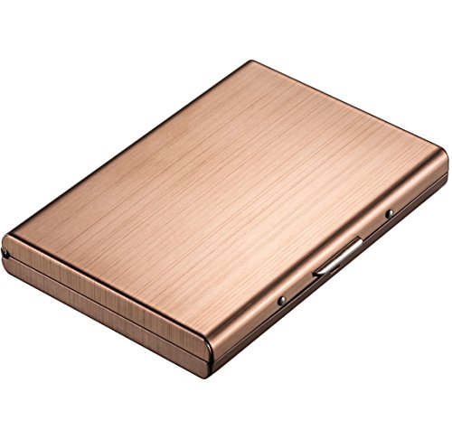 Stealodeal Rose Gold Rfid Credit 6 Slot Card Holder For Men & Women Stainless Steel Wallet