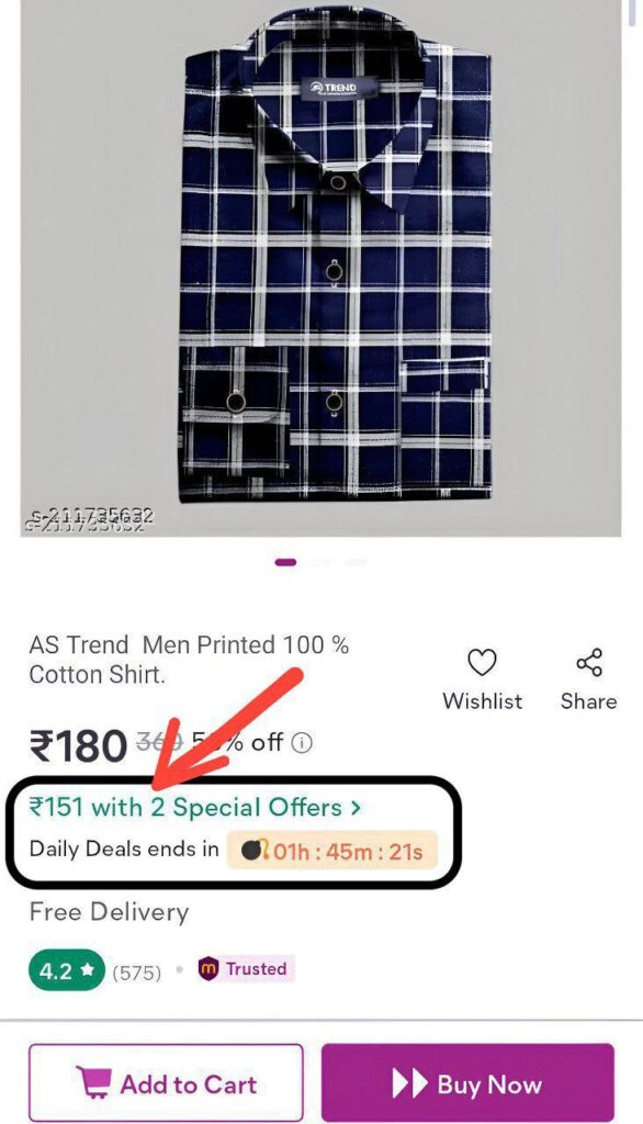 Men’s Cotton Shirt at ₹151