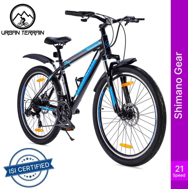 Urban Terrain Ut3003A26 Alloy Mtb With 21 Shimano Gear And Installation Services 26 T Road Cycle(21 Gear, Black)