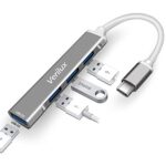 Verilux® Usb C Hub Multiport Adapter With 4 Usb Ports High Speed 3.0 Usb Hub For Laptop Usb Type C Hub For Macbook Pro Air C-Type Smartphones Usb Extender With Multi Usb Port For Laptop Type-C Devices