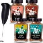 Rage Silk Combo 60Gx4- Classic, Belgian Chocolate, Creamy Hazelnut, Vanilla + Frother Instant Coffee(4 X 60 G, Assorted Flavoured)