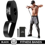 Slovic Resistance Tpe Bands For Workout | Pull Up Band | Loop Band | Heavy Duty Fitness Band(Black, Pack Of 1)