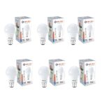 Bajaj Ivora Hb Led Lamp 9W Cool Day Light-6500K B22 (Pack Of 6)