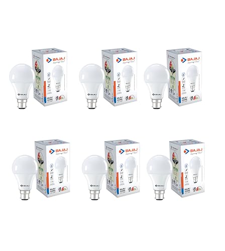 Bajaj Ivora Hb Led Lamp 9W Cool Day Light-6500K B22 (Pack Of 6)