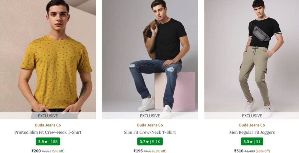 🔥AJIO Loot : Upto 80% Off On Buda Jeans Co Clothing. Master Link :  T-Shirts :  Shirts :  Jeans :  Sweatshirts :  Jackets :  Trousers :  Trackpants & Shorts :