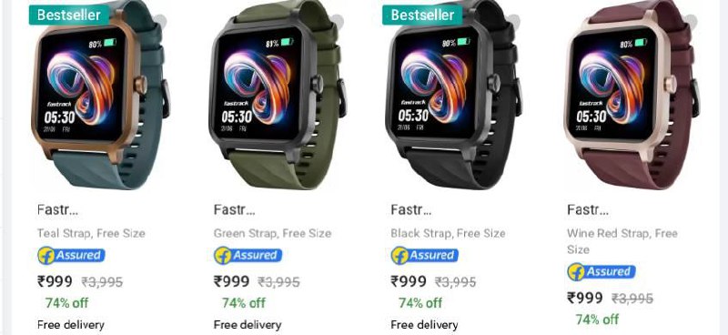 Fastrack BT Calling Smartwatch @999.