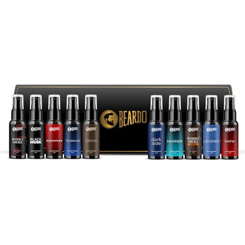 Beardo Mini Perfume Trial Kit, 10 X 5Ml | Best Date Night Fragrances For Men | Travel Friendly Perfume Kit For All Moods & Occasions | Ideal Gift For Men