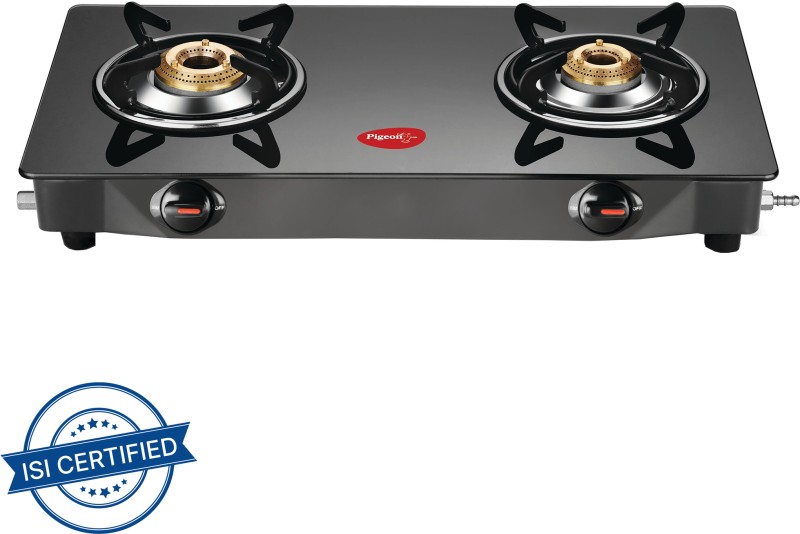 Pigeon Brunet Glass Manual Gas Stove(2 Burners)