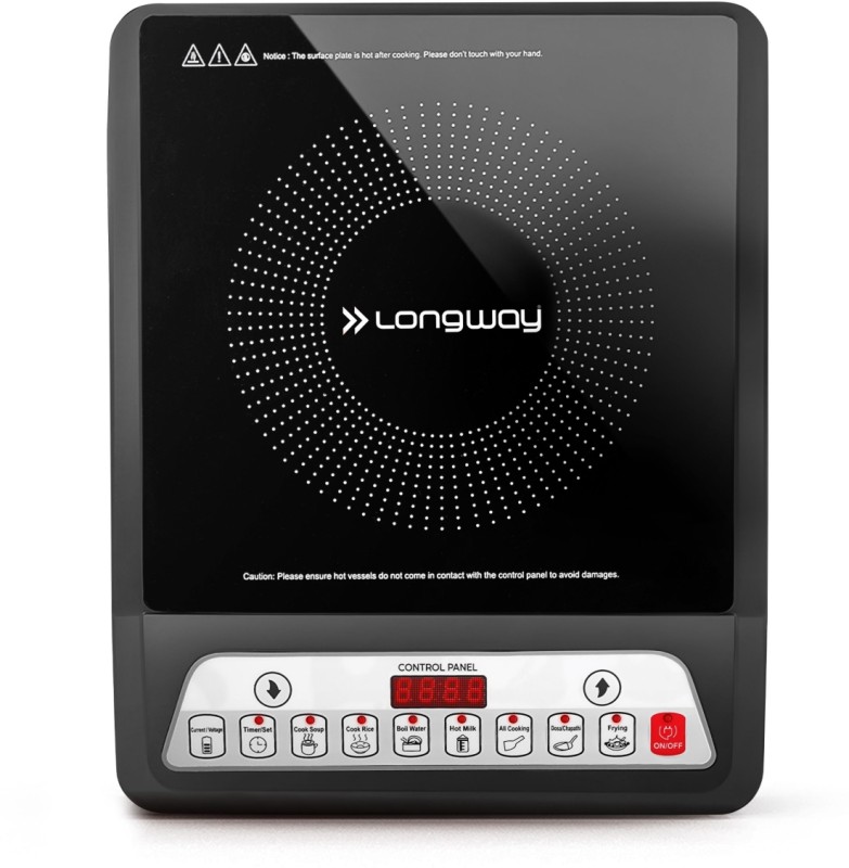 Longway Elite Plus Ic 2000 W Induction Cooktop(Black, Push Button)