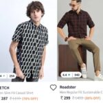 Myntra : Upto 80% Off On Men’s  Branded ShirtsHERE&NOW : Roadster : TheIndianGarage : Mast & Harbour : Snitch : HIGHLANDER : KETCH :