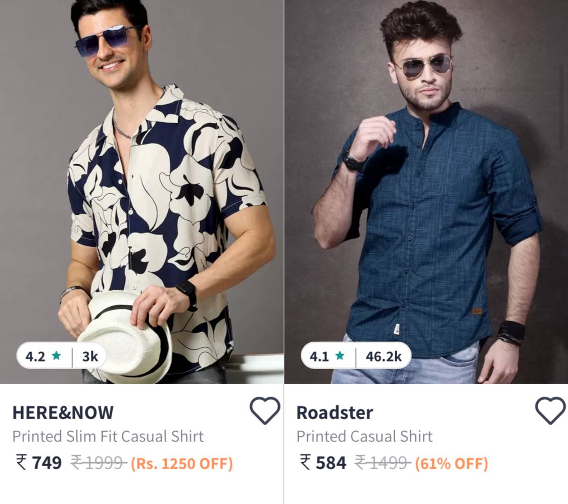 Men’s branded shirt 60% off