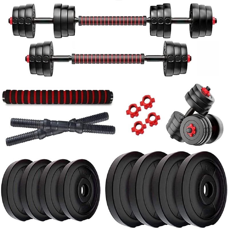 Jasmine 10Kg Weight Plates Convertible Rod Dumbbell Set Exercise Home Gym Set. Adjustable Dumbbell(10 Kg)