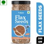 Trunutra Raw Flax Seeds Rich In Omega 3 With Zinc And Protein For Healthy Life Health Supplements For Weight Management Brown Flax Seeds(200 G)