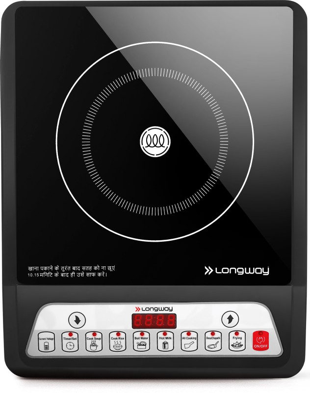 Longway Elite Plus Ic 2000 W With 8 Cooking Mode Induction Cooktop(Black, Push Button)