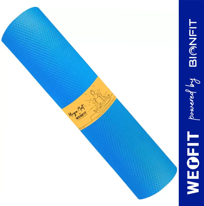 Werfit 4Mm Premium Eva, Anti Skid, Home & Gym Workout For Men, Women & Kids Blue 4 Mm Yoga Mat