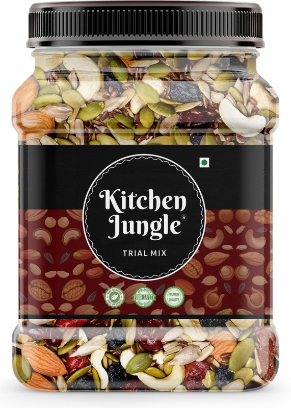 Kitchen Jungle Trail Mix ( 1 Kg ) | Perfect Mixture Of Healthy Dry Fruits, Berries, Raisins, Assorted Seeds & Nuts(1 Kg)