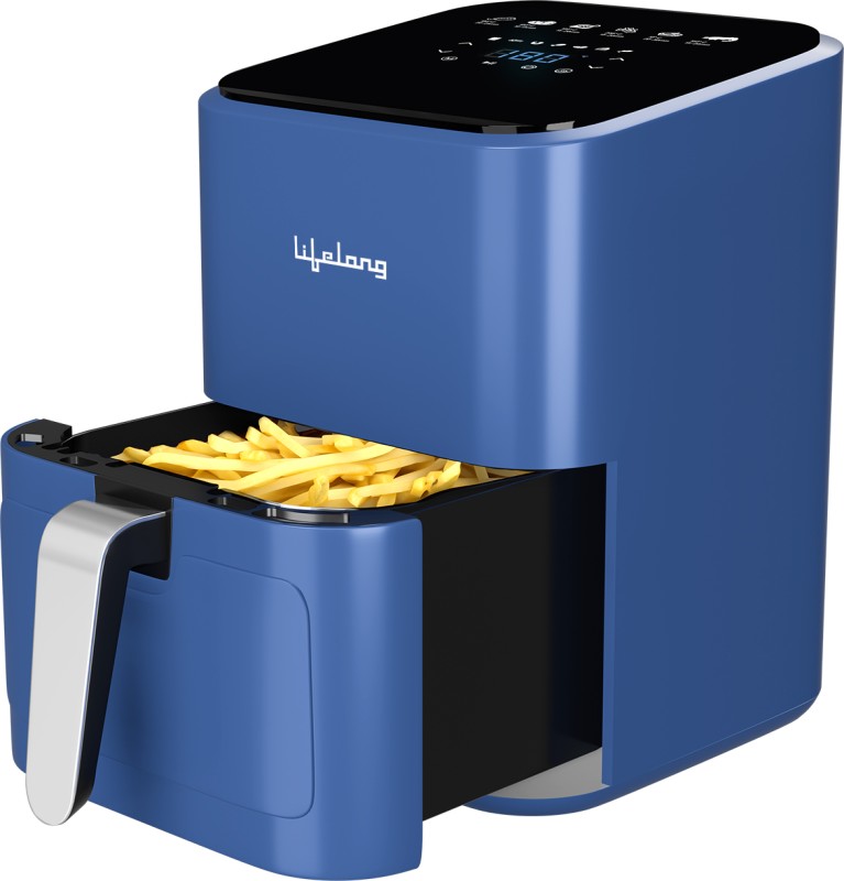 Lifelong Llhfd450 With Digital Touch Panel | 1200 W |Timer Selection & Adjustable Temperature Control | Preset Menu |Uses Upto 90% Less Oil |Fry, Grill, Roast, Reheat And Bake Air Fryer(4 L)