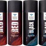 Bombay Shaving Company Red Spice & Black Vibe 150Ml X 4 Combo Deodorant Spray  –  For Men(600 Ml, Pack Of 4)